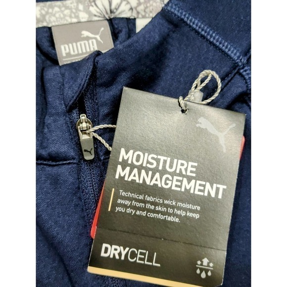 Puma Girls Small Drycell 1/4 Zip Golf Top Blue NWT - Picture 4 of 12